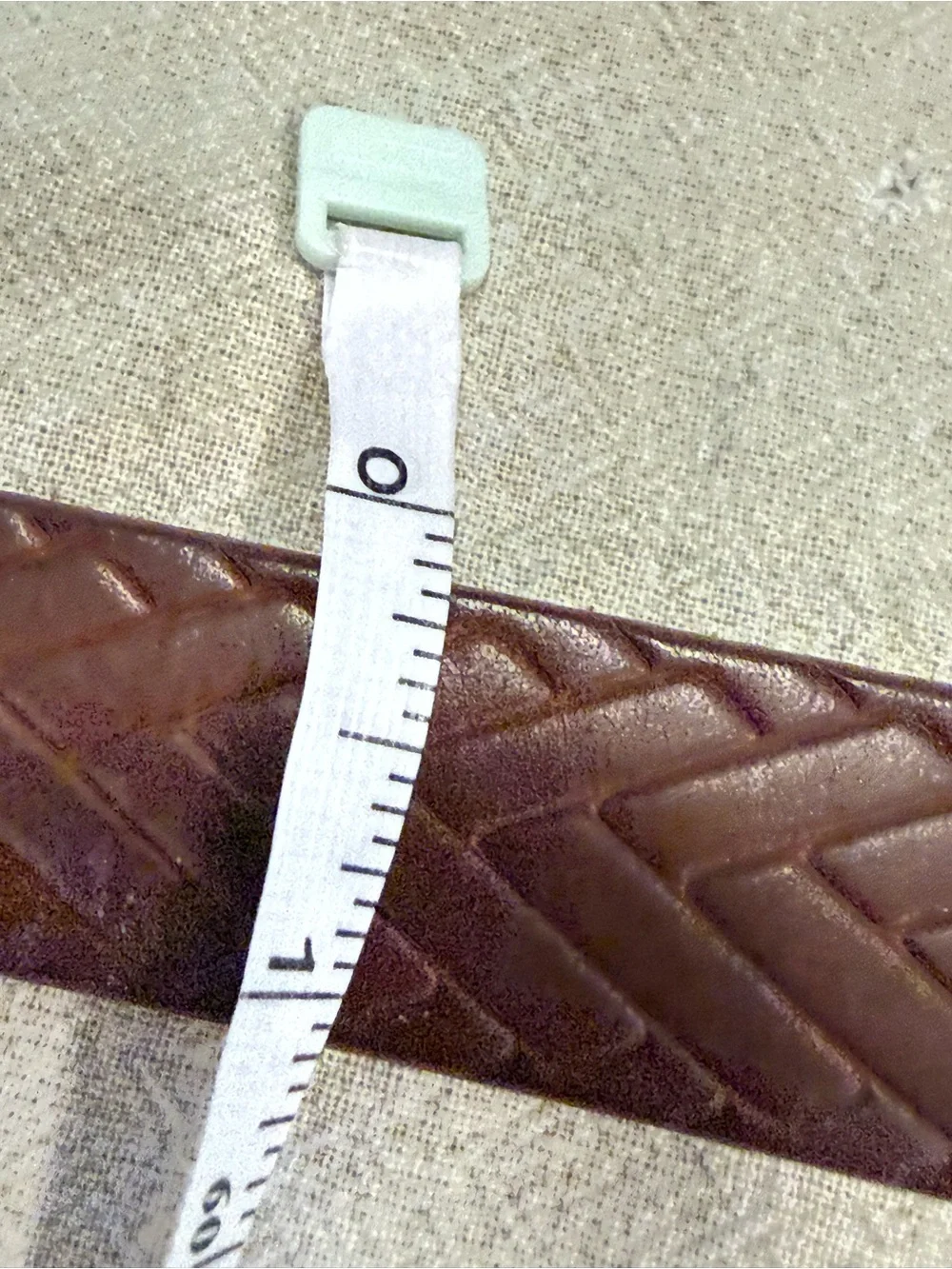 Eddie Bauer brown braid stitched genuine leather belt SZ M 42” unisex